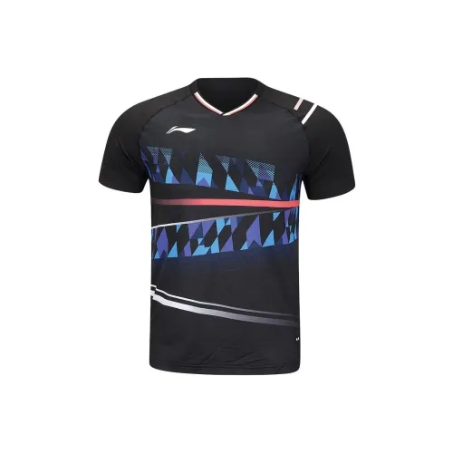 LINING Badminton Series Рукав реглан T-рубашка Унисекс Черный