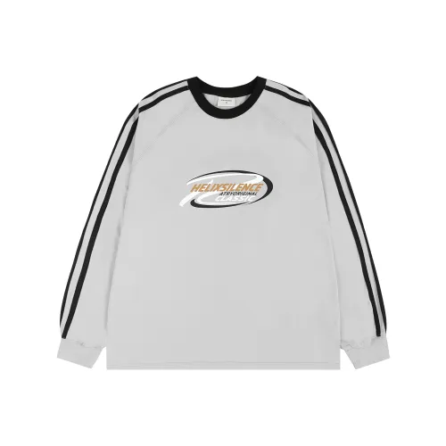 Atry T Рубашка Китайский модный тренд Свободный крой Уличная мода Пуловер Универсальный Топ Unisex Light Серый