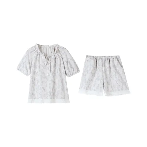 Kerener Pajama Комплект Женский Бежевый