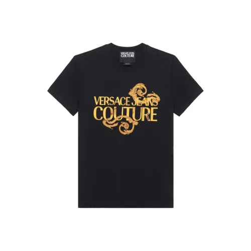 VERSACE JEANS COUTURE Мужские черные футболки