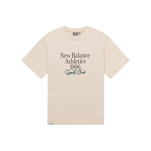 New Balance совместная футболка мужская пшеничного цвета