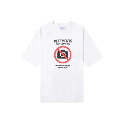 Vetements Белая Мужская T-Рубашка