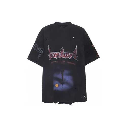 Balenciaga FW23 T-Shirt Loose Fit Unisex Black Баленсиага FW23 T-Shirt Свободный крой Унисекс Черный