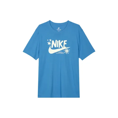 Nike Blue Men's T-Shirts Найк Синий Мужские Футболки