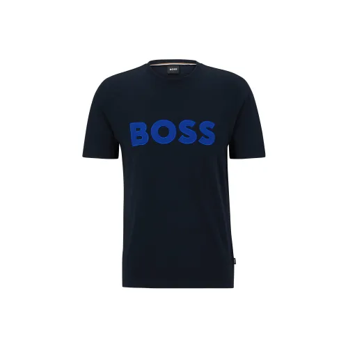 Hugo Boss SS23 T Рубашка Мужская Морской Синий