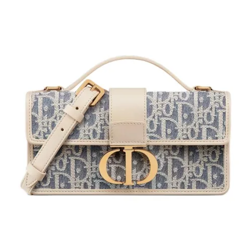 DIOR Miss Montaigne Хлопок Одно плечо Сумка Мини Женская Синяя