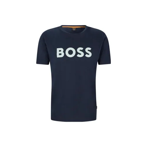 Hugo Boss Космически-голубая мужская футболка