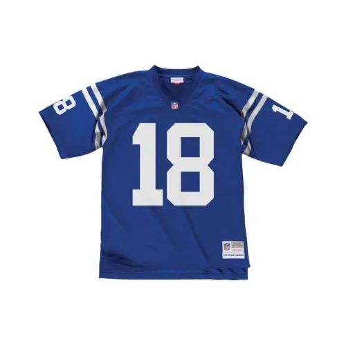 Mitchell Ness Blue Men's T-Shirts Mitchell Ness Синие Мужские Футболки