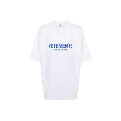Vetements Белая Мужская T-Рубашка