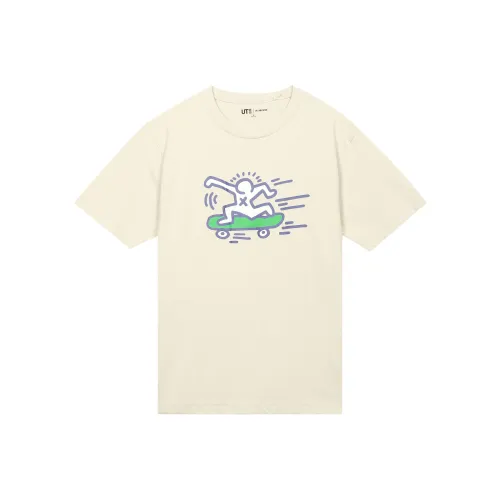 UNIQLO Светло-бежевые унисекс футболки