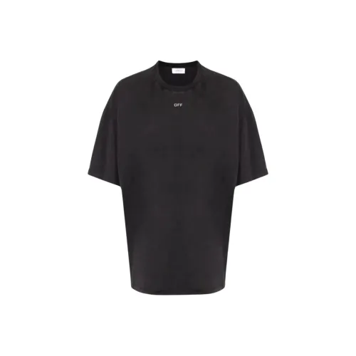 Off Белый Черный Мужские T-рубашки