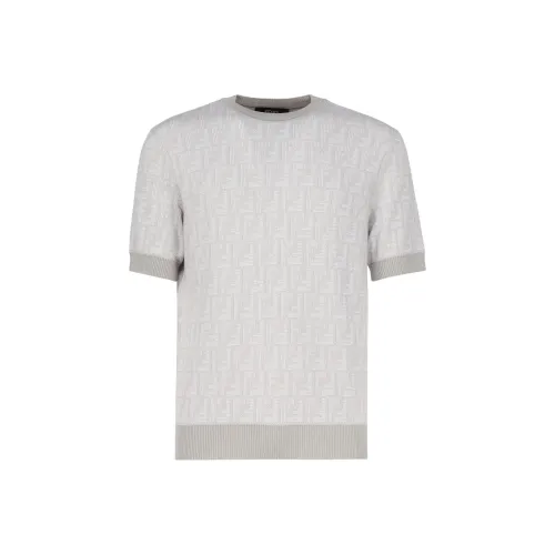 Fendi Бежевые Мужские T-рубашки