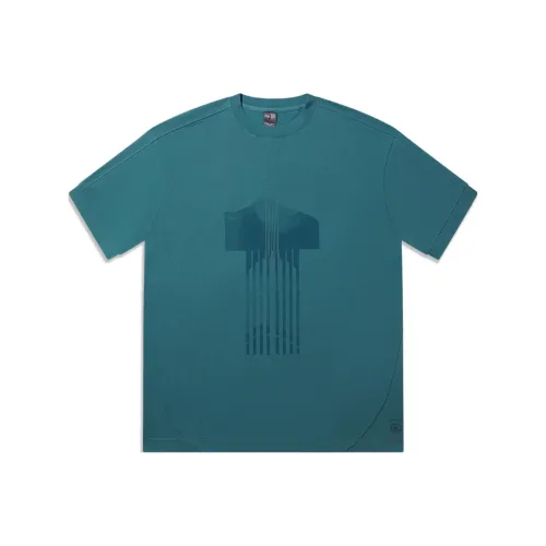 LINING Li Ning x Jackie Chan Темно-аква-зеленая унисекс футболка