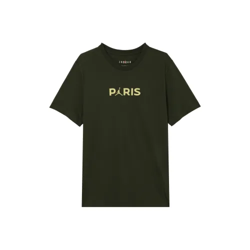 Jordan X PSG SS24 T Рубашка Мужская Темно-Зеленая