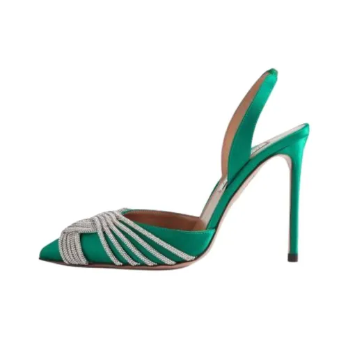 AQUAZZURA GATSBY Высокие каблуки Зеленый Женские