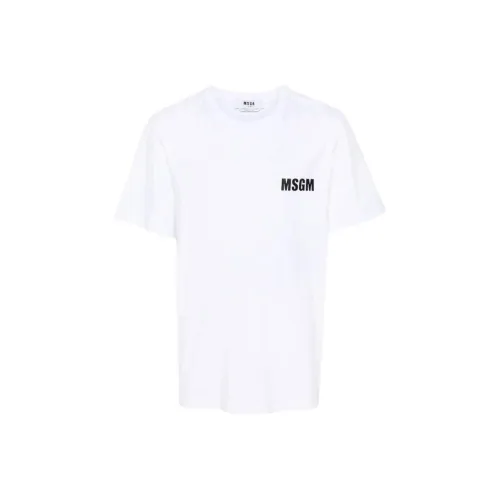 MSGM Белая Мужская T-Рубашка