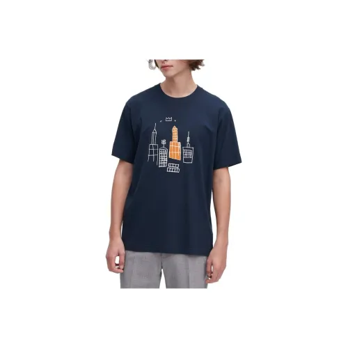 UNIQLO Темно-синие мужские футболки T