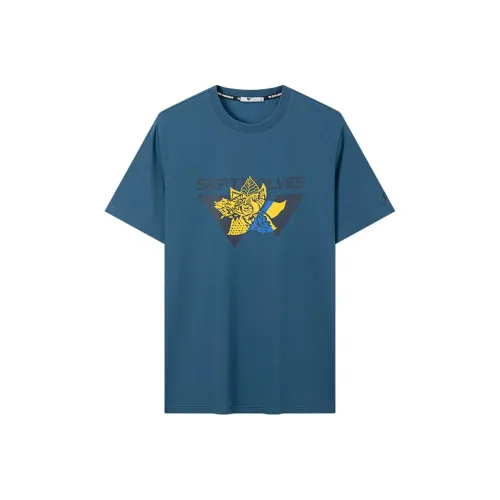 SEPTWOLVES T-Shirt Мужской Морской Синий