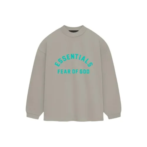 Fear of God Essentials SS24 Drop2 Длинный рукав Т-рубашка Т-рубашка Мужская Тюлень Серый Следы