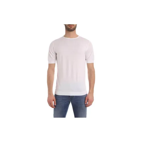JOHN SMEDLEY Белая Мужская T-Рубашка