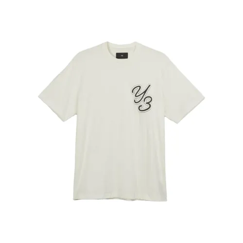 Y 3 Серый Белый Унисекс Футболка