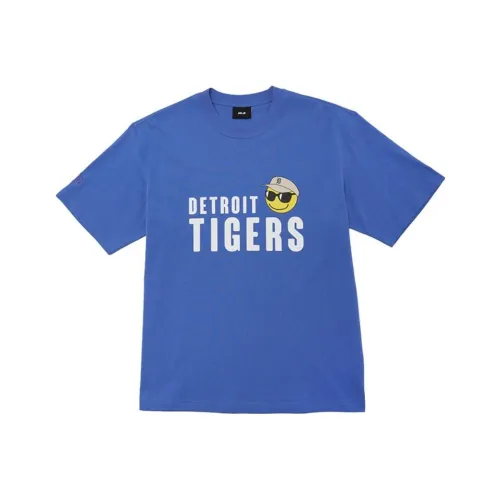 MLB Base Logo Smile Series Detroit Tigers Team SS23 T-Shirt Unisex Blue