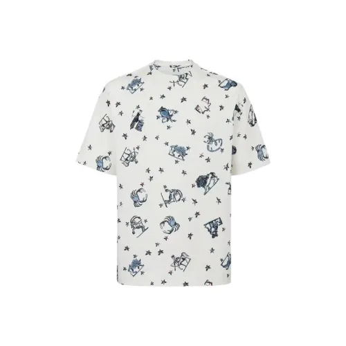 Fendi Белая Мужская T-рубашка