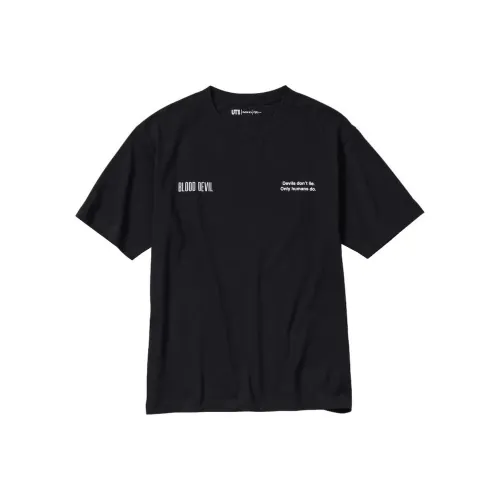 UNIQLO x DIANJUREN LIANMINGKUAN UNIQLO X Человек-бензопила Co Брендированная Серия T Рубашка Унисекс Черный