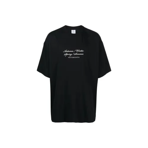 Vetements Черная унисекс футболка