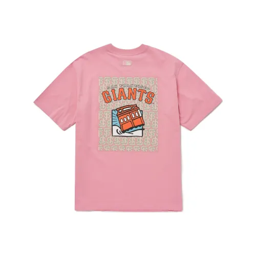 Mlb Base Logo CITY LIFE T-Shirt Унисекс Розовый