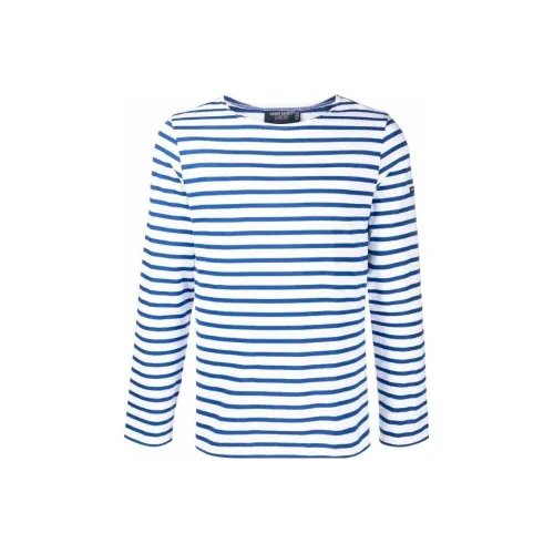 SAINT JAMES Синий с Белым Lettering Унисекс T-рубашки