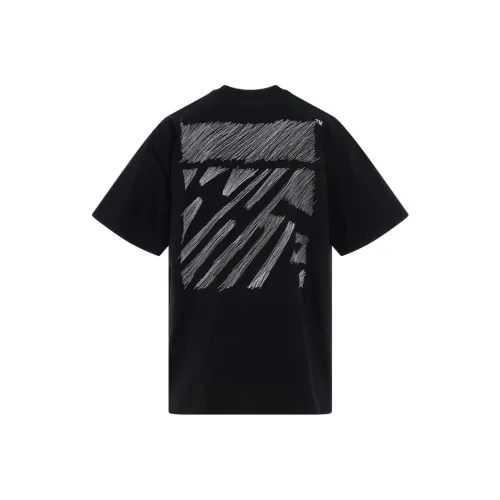 Off Белый Черный Мужские T-рубашки