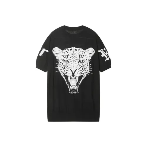 TCH T-Shirt Мужской Черный с Белым Логотипом