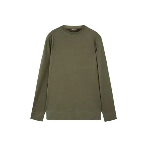 Loro Piana Оливково-зеленые Мужские T-рубашки