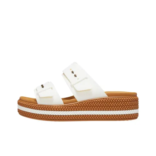 Crocs Brooklyn Устойчивые к истиранию Слипоны Женские Белые