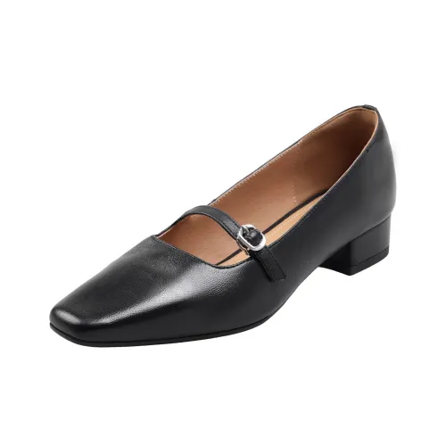 Hongyanglin Грубый каблук Туфли Мэри Джейн Женские