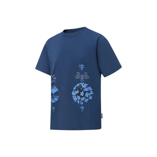 LINING Луна Морской Синий Унисекс Т Рубашки