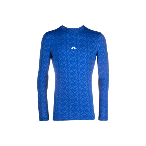 J.Lindeberg Blue Men's T-Shirts J.Lindeberg Синие Мужские Футболки