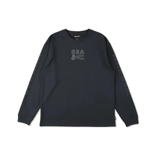 DENHAM × Wind And Sea SS23 Co Branded SERIES Синяя Унисекс Рубашка T