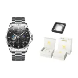 Стальной браслет, глубокий черный [Роскошная коробка включена]