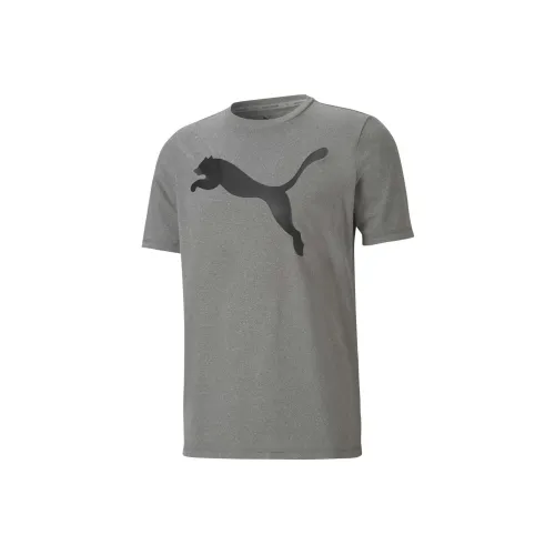 PUMA ACTIVE Big Logo Tee Серый Фиолетовый T Рубашка Мужская Серый
