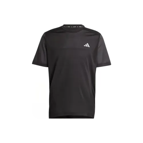 Adidas Бег Т-Рубашка Мужская Черная