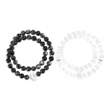 Лунный браслет с двойным обмоткой и бусинами для пары