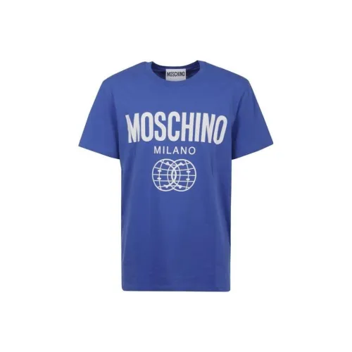 MOSCHINO Мужские синие футболки