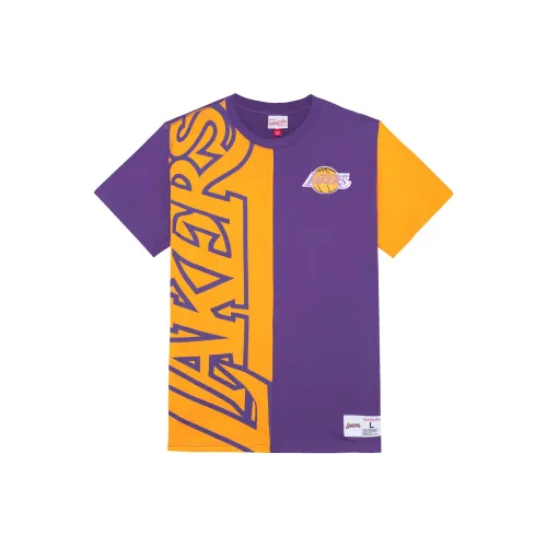 MITCHELL NESS T-Shirt Унисекс Фиолетовый Желтый