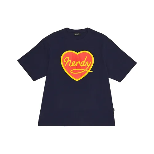 Nerdy Темно-синяя Унисекс Футболка