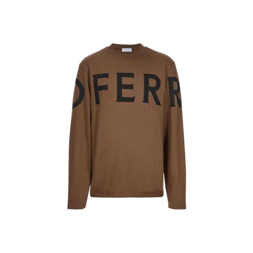 FERRAGAMO FW23 T Рубашка Мужская Терракотовый Коричневый