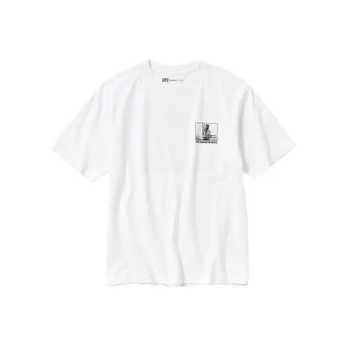UNIQLO X Chainsaw Man Co Брендированная SERIES Белая Унисекс T Рубашка
