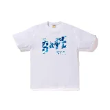 Белый с синими цветами