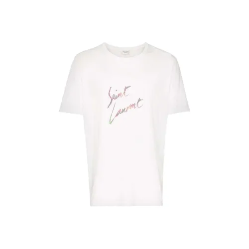 SAINT LAURENT SS23 T-Shirt Мужской Белый